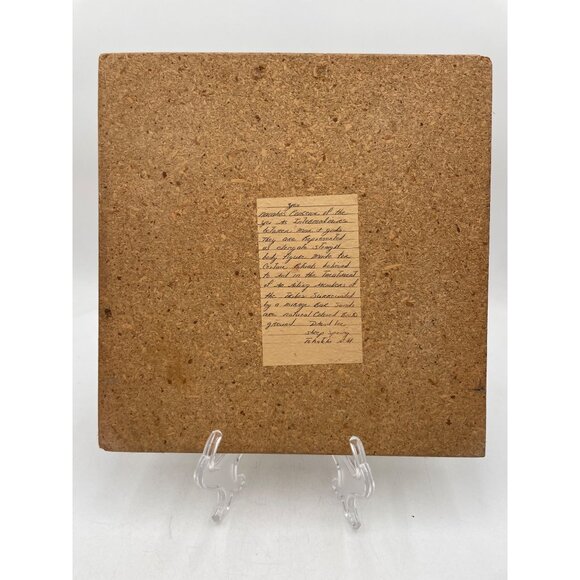 Navajo Sand Painting On Wood Plaque By David Lee - Picture 4 of 4